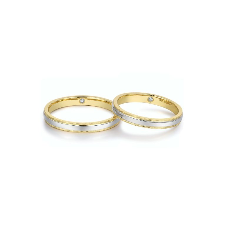 18k White Gold Stylish Diamond Couple Rings (JR2023)